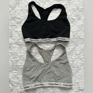 Calvin Klein Black and Gray Sports Bra Bundle